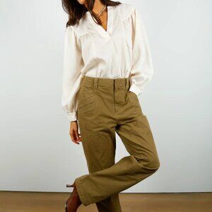 NWT: Rag and Bone Malia Italian Cotton Cargo Pant in Olive, Size 8